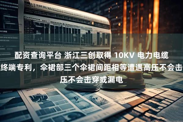 配资查询平台 浙江三创取得 10KV 电力电缆冷缩户内终端专利，伞裙部三个伞裙间距相等遭遇高压不会击穿或漏电