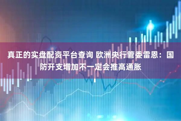 真正的实盘配资平台查询 欧洲央行管委雷恩：国防开支增加不一定会推高通胀