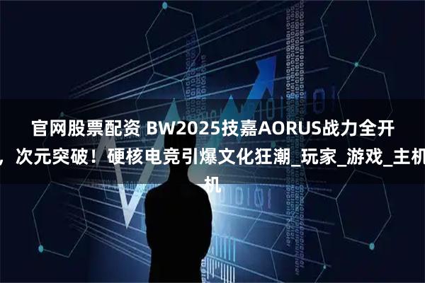 官网股票配资 BW2025技嘉AORUS战力全开，次元突破！硬核电竞引爆文化狂潮_玩家_游戏_主机