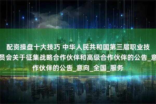 配资操盘十大技巧 中华人民共和国第三届职业技能大赛执行委员会关于征集战略合作伙伴和高级合作伙伴的公告_意向_全国_服务