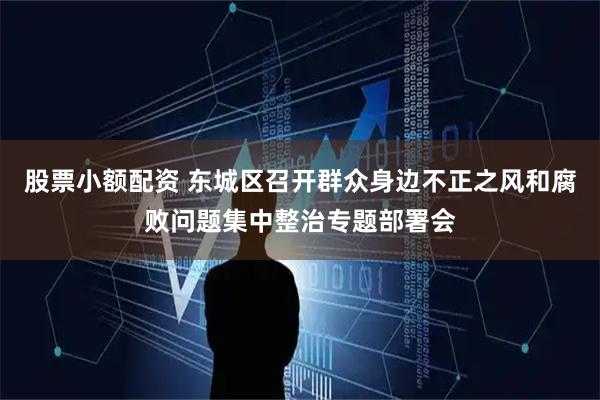 股票小额配资 东城区召开群众身边不正之风和腐败问题集中整治专题部署会